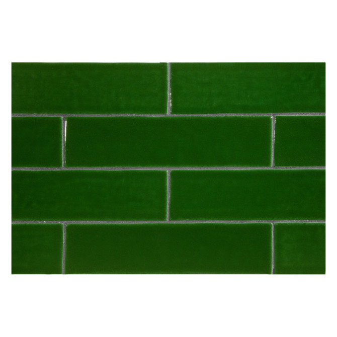 TrueTones Ceramics Lauren Green Crackle 2×8 Zelli Field Tile Crackle
