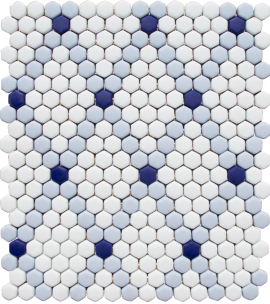 Bloom Blue 9×11 Trellis Mosiac Matte