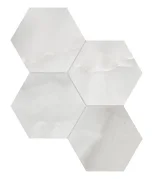 La Marca Onyx Nuvolato 6″ Hexagon Polished