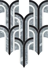 Waterjet Stone Mosaics Monochromo 11×12 Florence Mosaic Polished