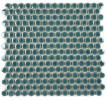 Hexes And O’S Sea 3/4″ Penny Round Mosaic Glossy