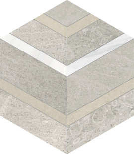 Waterjet Stone Mosaics Clay 5×6 Hexo Mosaic Honed