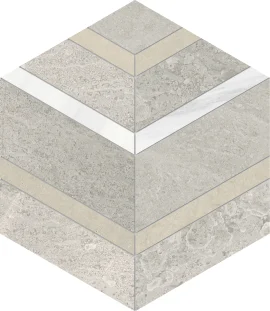 Waterjet Stone Mosaics Clay 5×6 Hexo Mosaic Honed
