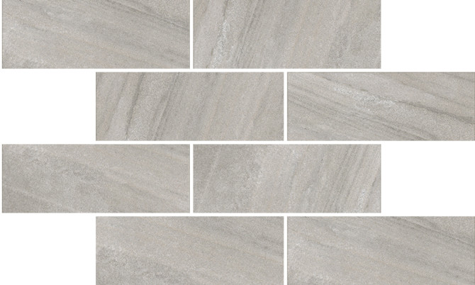 Dawn Gray 3×8 Brick Mosaic Matte