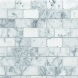 Tribeca Classic White 1×2 Petit Brick Mosaic Honed
