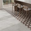 Orleans Gray 12x24 and Gray and Brown Interlocking Hex Mosai