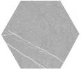 Love Affairs Petra Grey 8×9 Hexagon Field Tile Matte
