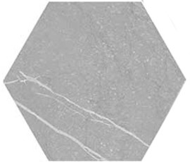 Love Affairs Petra Grey 8×9 Hexagon Field Tile Matte