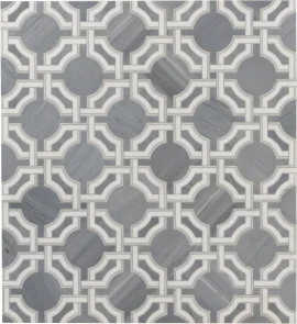Jet Set Cadet Grey 9×9 Cabana Mosaic Honed
