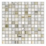 Olynthos Ready to Ship Calacatta Scuro 1×1 Grid Mosaic Honed Olynthos Ready to Ship Calacatta Scuro 1×1 Grid Mosaic Honed
