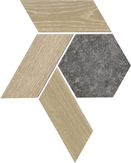 Historic Limestone Legacy Blend 12×10 Landmark Hex Mosaic Matte