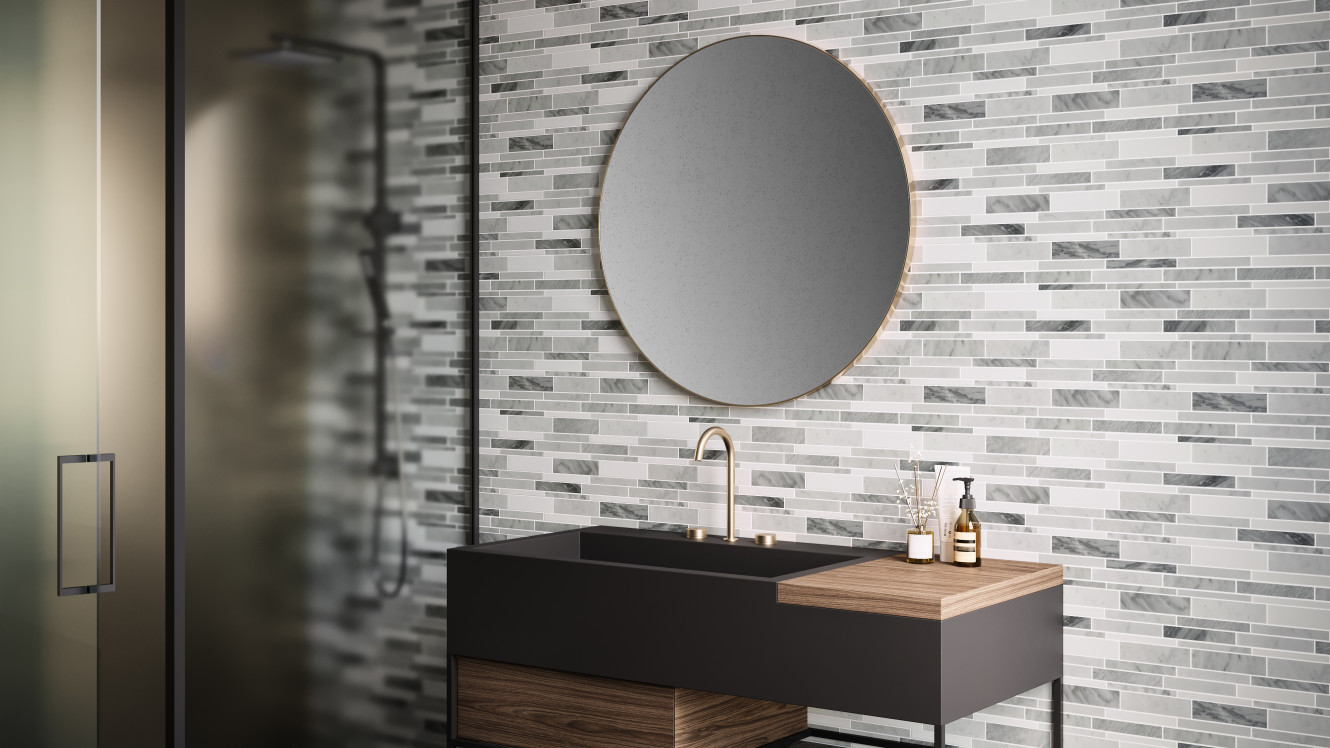 Corniche 12x14 Stack Mosaic Polished