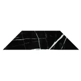 Part Deco Series Nero Marquina Select Honed 3×12 Modique Solid Honed