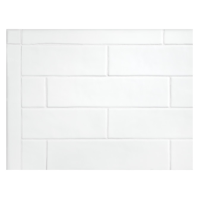 TrueTones Ceramics Light White Gloss 2×8 Zelli Field Tile Gloss