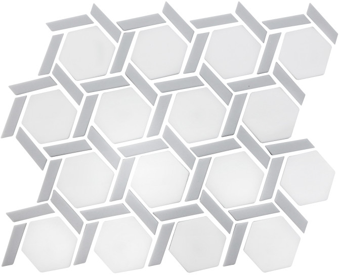 Maja Wave 9×10 Hex Wheel Mosaic Matte
