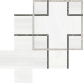Waterjet Stone Mosaics Mist 11×11 Schema Mosaic Honed