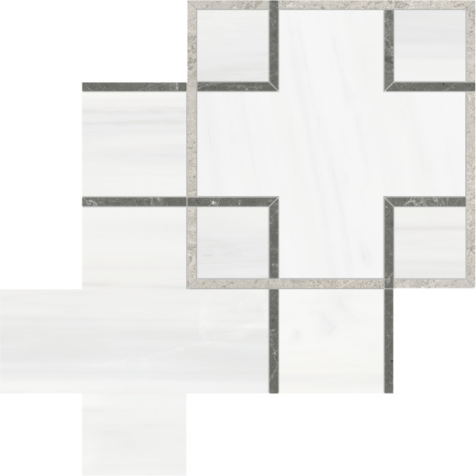Waterjet Stone Mosaics Mist 11×11 Schema Mosaic Honed