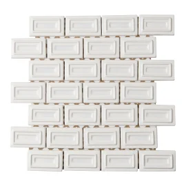 6th Avenue White 11×11 Museum Mosaic Gloss