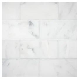 Fine Mosaic Works Asian Carrara Ultra Premium Honed 3×6 Field Tile Honed Fine Mosaic Works Asian Carrara Ultra Premium Honed 3×6 Field Tile Honed