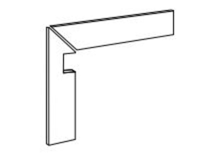 Epitome Charcoal 13×24 Bullnose Tread with Notch Left Matte Rectified