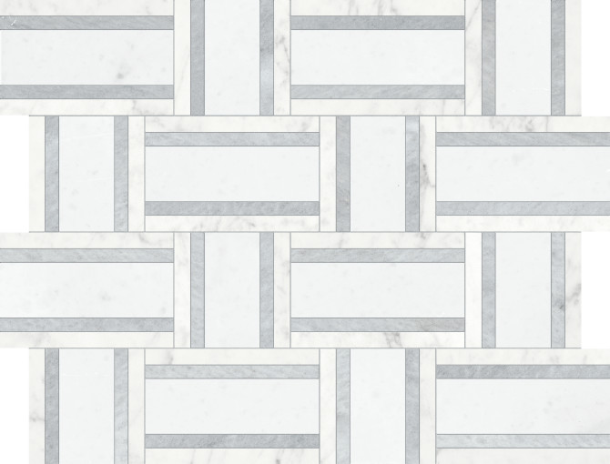 Waterjet Stone Mosaics Dove 12×15 Cesto Mosaic Honed