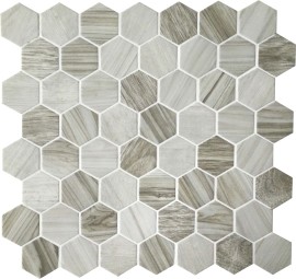Crosswood Seagull 11×12 Hexagon Mosaic Glossy