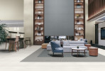 Bestow White Arku 24x48, Charcoal Saori 12x12, Light Grey Saori 12x12 and 12x24, Cream Telares 24x48 and Indigo Telares 24x48