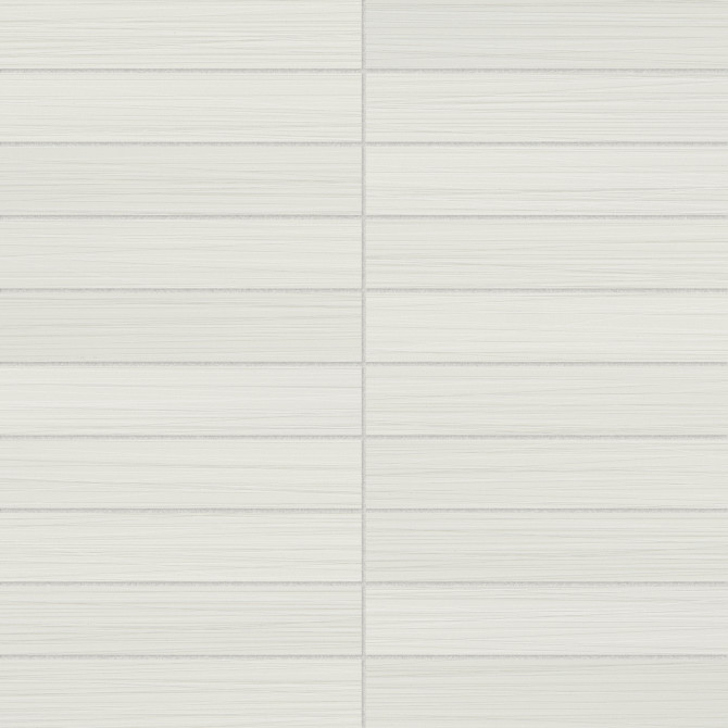 Zera Annex Bianco 1×6 Straight Stacked Mosaic Mosaic