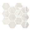 Absolute White 3×3 Hexagon Mosaic