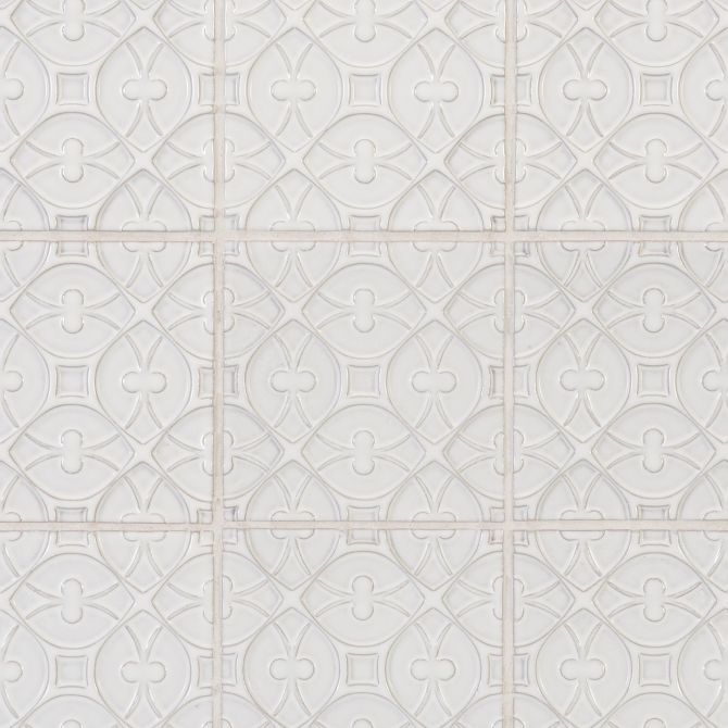 Andalucia Blanco 6×6 Alhambra Decorative Tile Glossy
