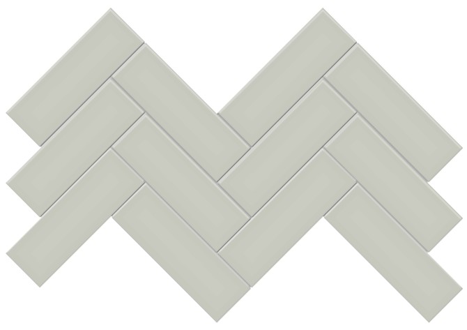 Nantucket Sage 8×16 Herringbone Mosaic Matte