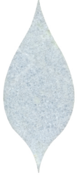 Acurve Celeste Blue Honed 3×8 Delicato Acanthus