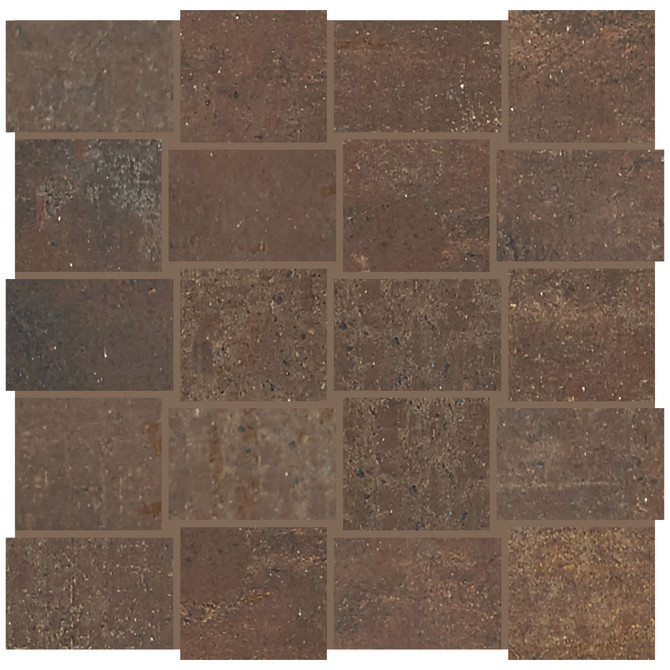Transit Brown 2×3 Modern Weave Mosaic Matte