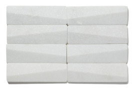 Profiles Series Crystal White 8×12 Dunes Mosaic Honed