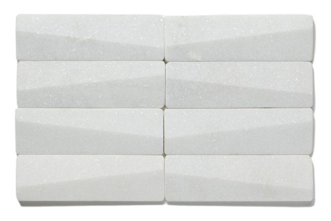 Profiles Series Crystal White 8×12 Dunes Mosaic Honed