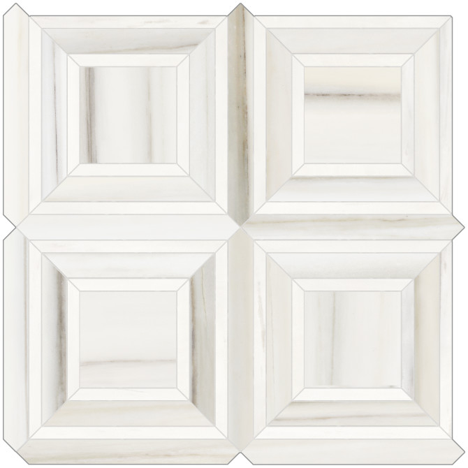 Caspar Zebrino 12×12 Plaza Mosaic Polished