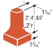 Floor Brick 4×1 Square Top Cove Base External Corner