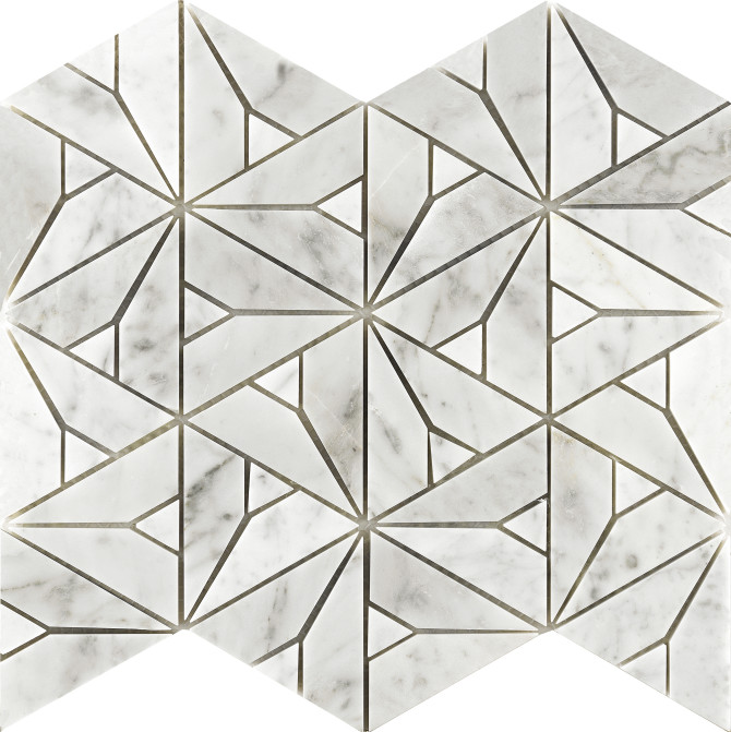 Hera Carrara 10×12 Samos Mosaic