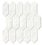 Artezen Elegant White 2×5 Picket Mosaic Glossy