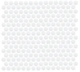 Back to Basics White 1″ Penny Round Mosaic