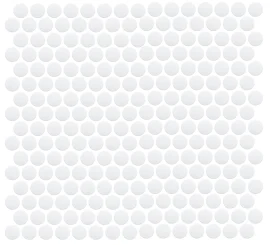 Back to Basics White 1″ Penny Round Mosaic