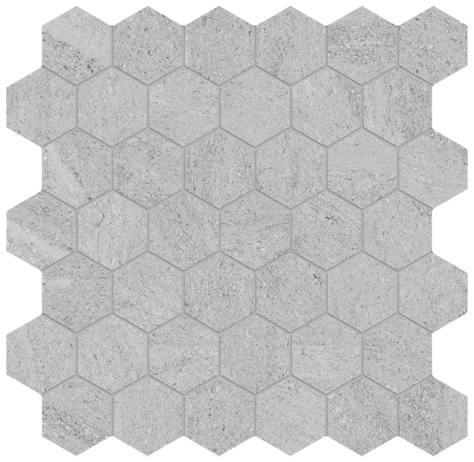 Lithoform Veincut Twilight 2″ Hexagon Mosaic Organic Matte