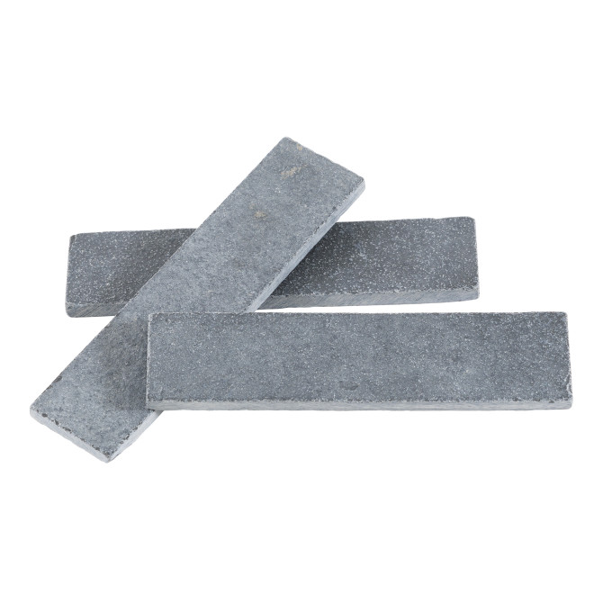 Thin Brick Lime Black 2×8 Field Tile Tumbled