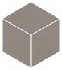 Neoconcrete Medium Gray 12×12 3D Cube Mosaic Matte