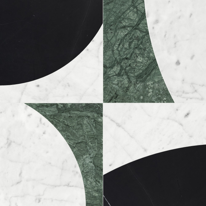 Waterjet Stone Mosaics Pine 12×12 Eclypse Mosaic Polished