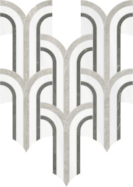 Waterjet Stone Mosaics Mist 11×12 Florence Mosaic Polished