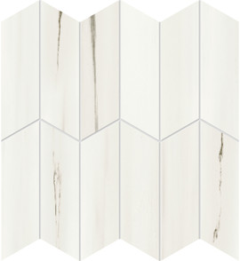 Beyond Dolomite Warm White 2×6 Apex Mosaic Matte