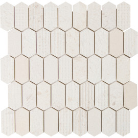 Shift Cream 3X5 Petit Picket Mosaic Textured