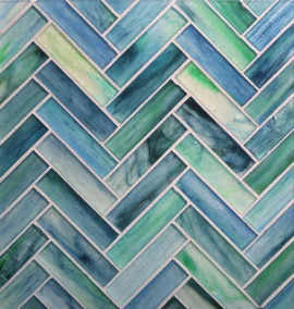 Tozen Erbium 1×4 Herringbone Mosaic Silk Tozen Erbium 1×4 Herringbone Mosaic Silk