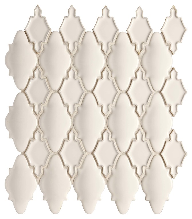 Serliana Off White 14×12 Moroccan Mosaic Glossy